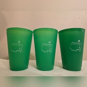Set Of 3 Green Masters Tournament Cups From Augusta National